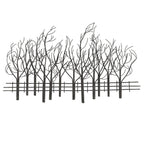 Black Metal Tree Wall Decor - Modern Forest Design Wall Art Sculpture