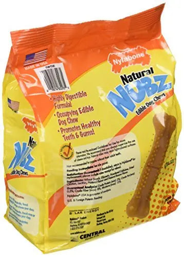 Nylabone Natural Nubz Edible Dog Chews, 22 ct, 2-Pack, 5.2 lb Total - Dental Health