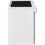 30 in. 5.0 Cu. Ft. Single Oven Electric Range, White With NVS Black Glass