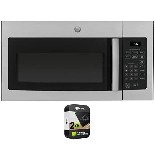 GE Over-the-Range Microwave Oven, Stainless Steel, 1.6 Cu. Ft., 16 1/8 H x 29 7/8 W x 15 9/16 D