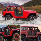 Off-Road Safari Tubular Half Doors Compatible With 2018-2023 Wrangler JL 4 Door - Set Of 4