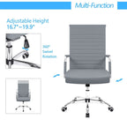 Ergonomic High-Back Office Chair With PU Leather Upholstery And 360-Degree Swivel