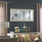 Full Length Oversized Rectangle Wall Mirror With Smooth Faux Wood Frame