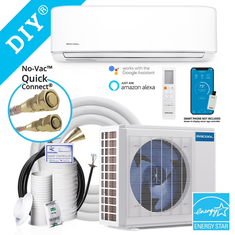 MRCOOL Ductless Mini-Split Air Conditioner And Heat Pump, 12000 BTU, 115V - Energy Star