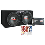 MTX 12in 1200 Watt Dual Car Subwoofer Package With Amplifier And Installation Kit - TNP212D2