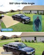 Wireless Outdoor Security Camera System 2K HD 2-Cam Kit 166 Degree Wide Angle