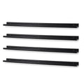 Floating Wall Shelves, Set Of 4, 46 x 3.8 x 2 Inch MDF Wood Picture Ledges