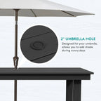 SERWALL 7-Piece HDPE Patio Dining Set, Aruba, 66.9in D x 32.2in W x 29.1in H