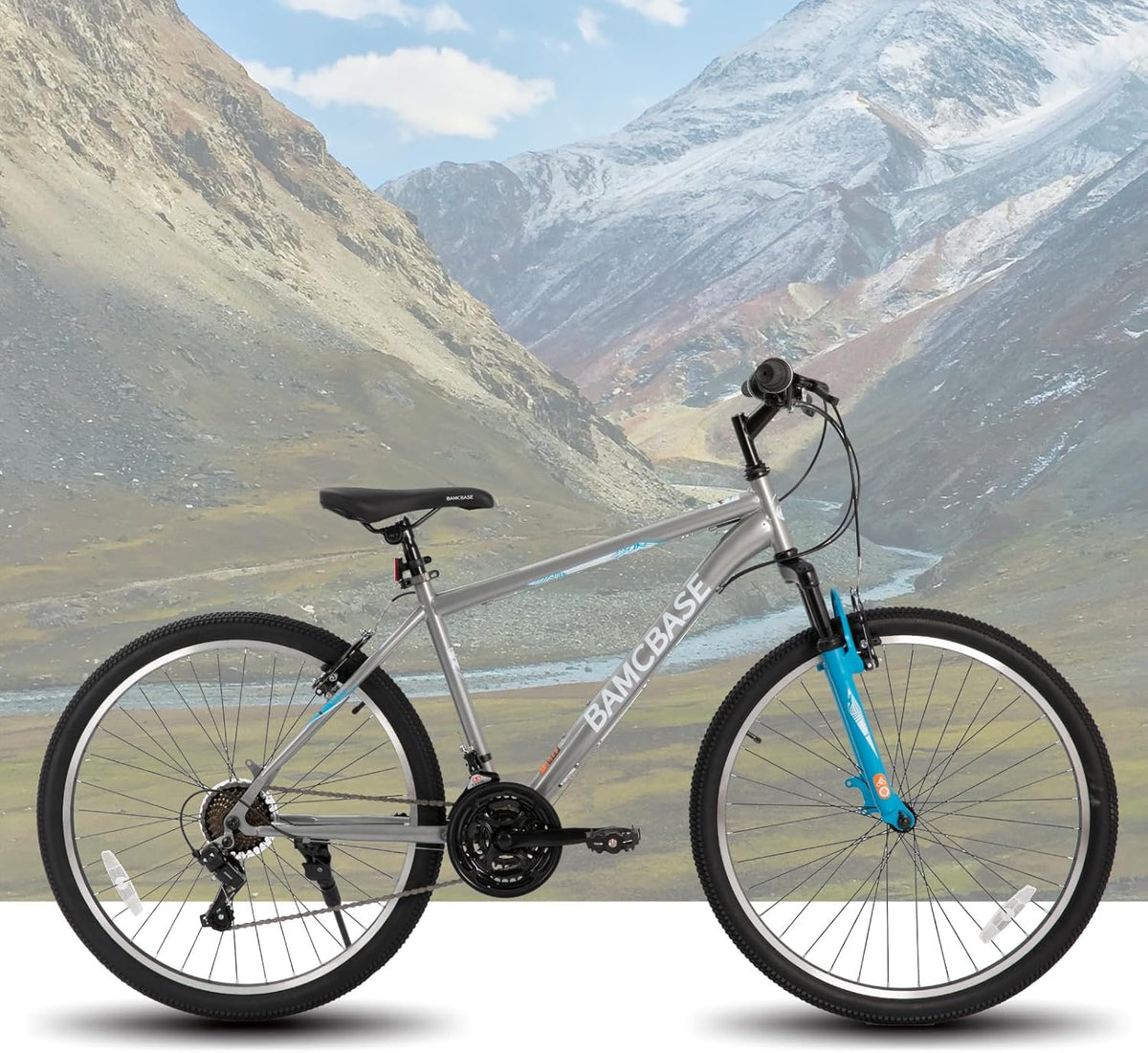 Hiland Adult Mountain Bike, 26/27.5 inch, 21-Speed, Carbon Steel Frame