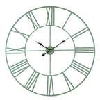 Round Metal Open-Frame Wall Clock