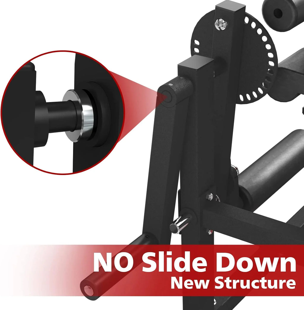 GMWD Leg Extension And Curl Machine, Plate Loaded, Black - LE02