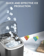 Countertop Ice Maker, 26.6 Lbs Per Day, Black - ICE91122