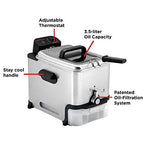 T-Fal EZ Clean Pro Steel Deep Fryer With Basket - 3.5 Liter Oil Capacity