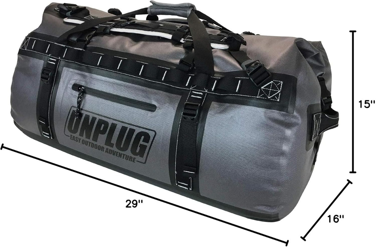 UNPLUG Waterproof Duffel Backpack, 65L, Adventure Orange - 100000