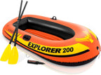 Intex 2-Person Inflatable Boat, 73in L x 37in W, Orange PVC - Explorer 300 Set