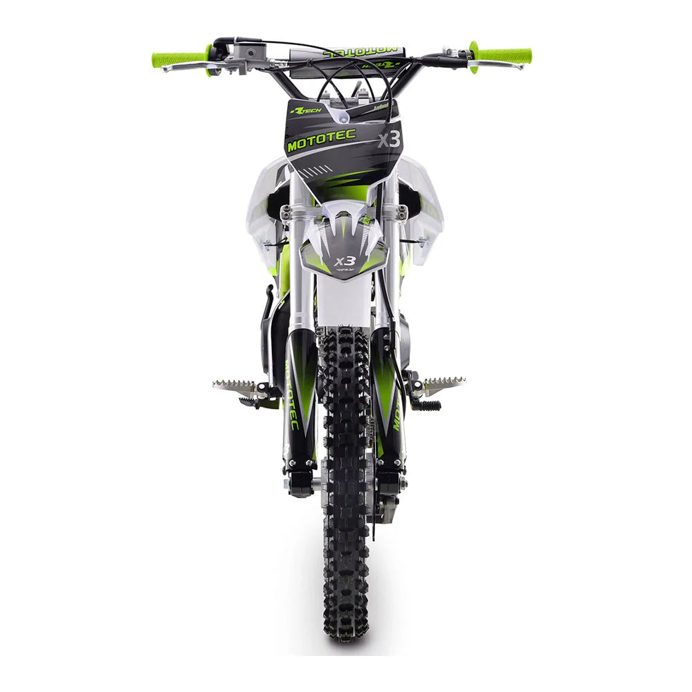 MOTOTEC Gas-Powered Dirt Bike 125CC 4-Stroke Green - X3 95731462