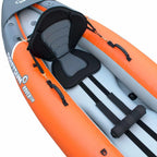 Inflatable Tandem Whitewater Kayak With High Pressure Floor, EVA Padded Seats, 120/220 - 8.5in x 36in x 13in