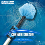 24-Foot Pole-Type Cleaning Kit, 5 To 24 Feet (7 Meters), Water-Driven Brush, 10-Inch Scraper And Soap Box