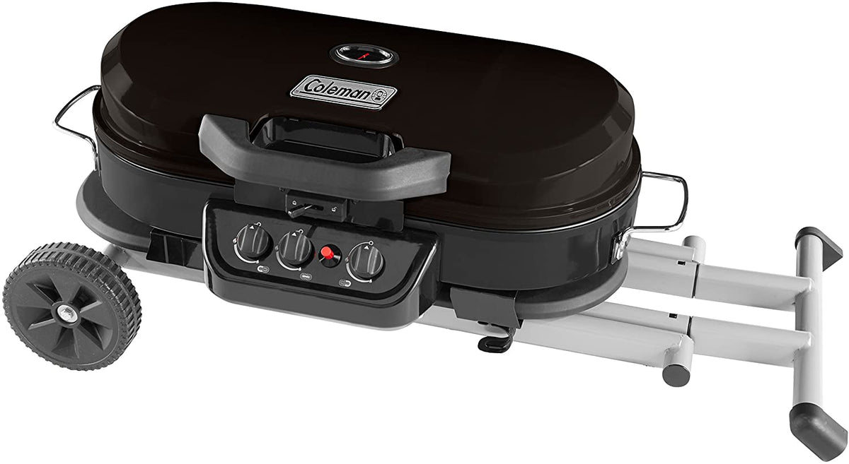 Portable Stand-Up Propane Grill, Black, 3 Burners - 285