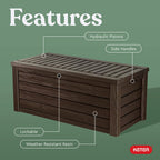 150 Gallon Outdoor Resin Deck Box With Bench Seat