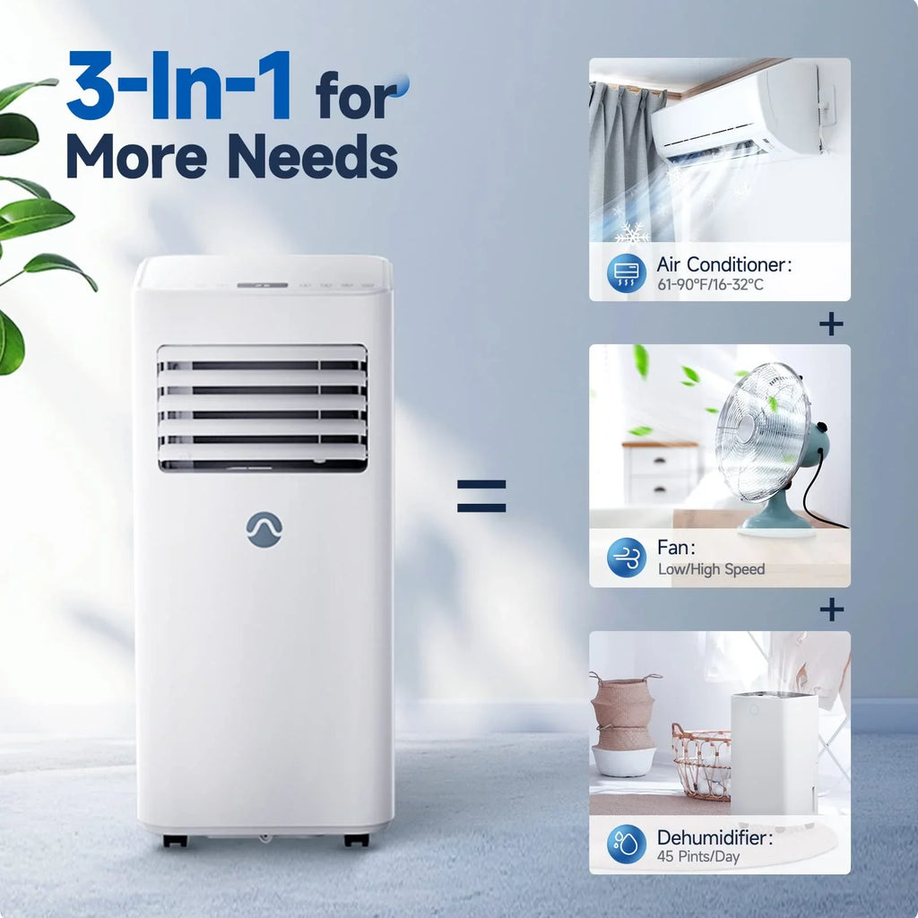 Portable Air Conditioner 10,000 BTU, 450 Sq. Ft., White - JL-MAC-US01
