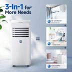 Portable Air Conditioner 10,000 BTU, 450 Sq. Ft., White - JL-MAC-US01