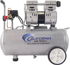 California Air Tools Ultra Quiet Oil-Free Air Compressor, 1.0 HP, 8 Gallon, 120 PSI, Silver - 8010
