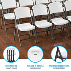 Lifetime Folding Table And Chair Set, 12 8-Foot Tables And 96 Chairs - Pack Of 108