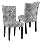 Set Of 2 Upholstered Parsons Dining Chairs, 38 in H x 19 in W x 23.5 in D