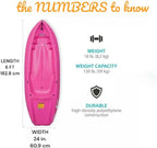Generic Wave 6' Youth Kayak With Paddle - 6' Youth Wave Kayak