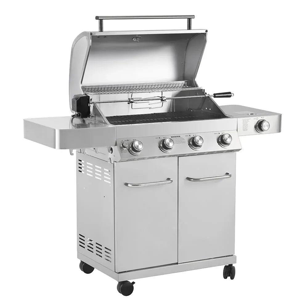 Monument Grills Stainless Steel 4 Burner Propane Gas Grill With Rotisserie - 17842