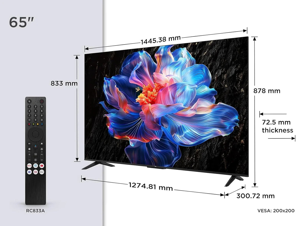 TCL 65V6C 65 Pulgadas 4K Smart LED TV With HDR, Google TV, Dolby Audio, Alexa And Chromecast Built-In