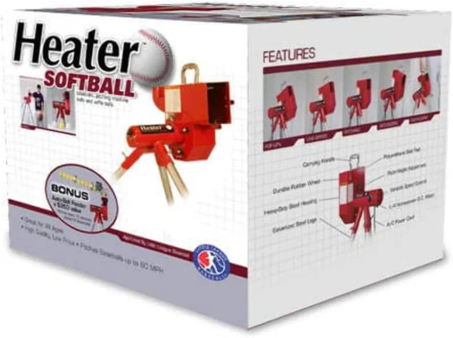 Heater Trend Sports Softball Pitching Machine With 9-Ball Automatic Feeder - HTR6000SB