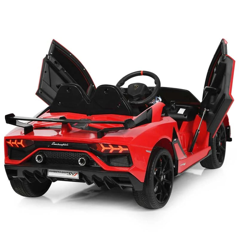 Licensed Lamborghini SVJ Kids Ride-On Car, 12V Battery Powered - Red, White, Black, Green Or Pink