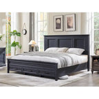 King Engineered Wood Platform Bed Frame With Headboard And 3 Drawers - 86L x 81.5W x 52.5H