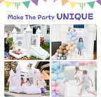 White Oxford Kids Bounce House With Slide And Blower, 103 x 71 x 90 inch, Ages 2-8