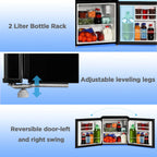 Mainstays 1.7 Cu. Ft. Single Door Mini Refrigerator, Stainless Steel Look