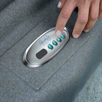 4-Person Square Plug-And-Play Hot Tub With Ozonator, 20 Stainless Steel Jets, LED Waterfall, 110V