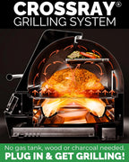 Turbo E Sport Electric Barbecue Grill, 1700W, 18in D x 24.1in W x 12.75in H