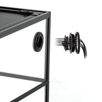 REPTIZOO 40 Gallon Large Turtle Tank With Basking Platform, Black