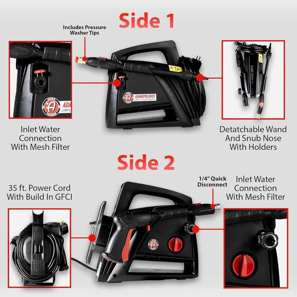 Adam's Polishes Electric Pressure Washer 2.0, 2000 PSI, 1.4 GPM - Pressure Washer