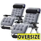 NAIZEA Zero Gravity Lawn Recliner Chairs, 2 Pack, Black