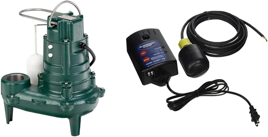 Waste-Mate Automatic Heavy-Duty Submersible Sewage Pump, 1/2 HP - 267-0001