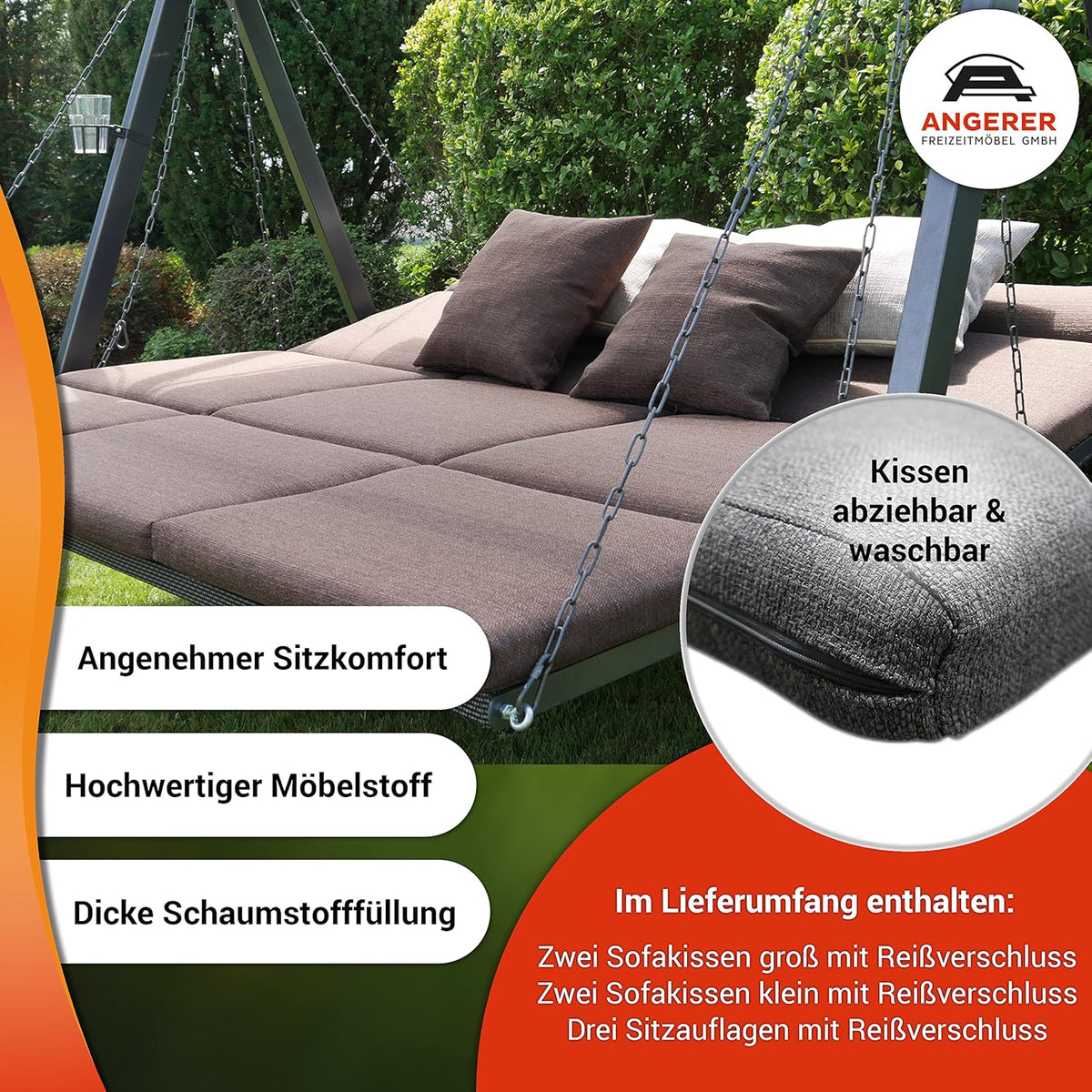 Angerer Garden Swing Lounge Smart Ashgrey