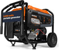 Generac Gas-Powered Portable Generator, 8,000 Watts, Electric Start, Orange/Black - 7715