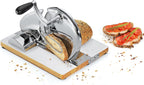 Zassenhaus Manual Bread Slicer, Stainless Steel, Silver-Brown, 13.39 x 10.24 x 8.27 in