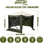 Escape Screen Tent Outdoor Camping Gazebo Canopy 11.5' - Brown