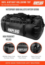 UNPLUG Waterproof Duffel Backpack, 65L, Adventure Orange - 100000