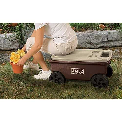 Ames Lawn Cart, 2 Cubic Foot, Plastic, 26.5W x 15D x 14H in - Lawn Buddy