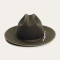 Fur Felt Western Hat, Sage, 4 1/4 in Crown, 2 3/4 in Brim - 1865 Distressed Open Road Royal Deluxe